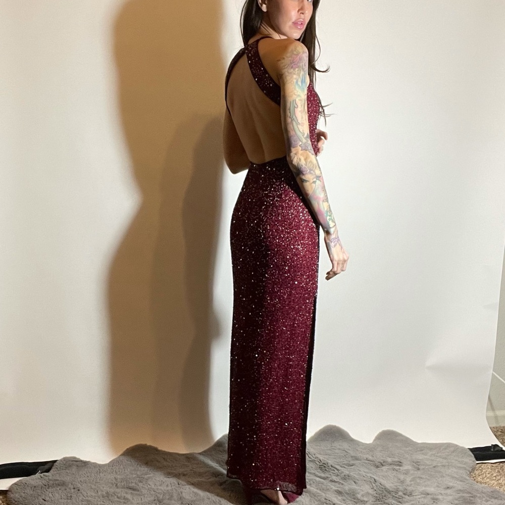 Small/ Medium Scala Beaded Gown Red